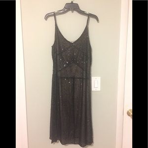 Vintage Adrianna Papell beaded dress 1920s look